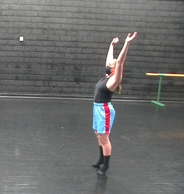 Jaclyn Brown demonstrates during Improvisation class