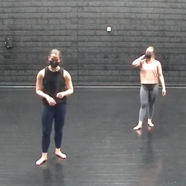 Lauren teaches Advanced Modern with Jackie demonstrating