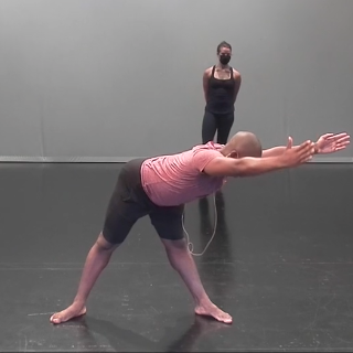 Kareem Lewis demonstrates "flat back" in Advanced Modern