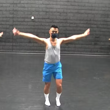 Daniel Do has wide arms while teaching Jazz