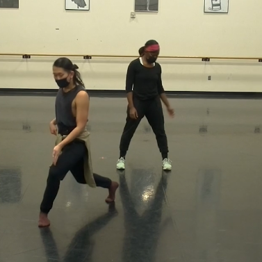 Jon Kim teaches Dance Exercise with Ursula as a demonstrator