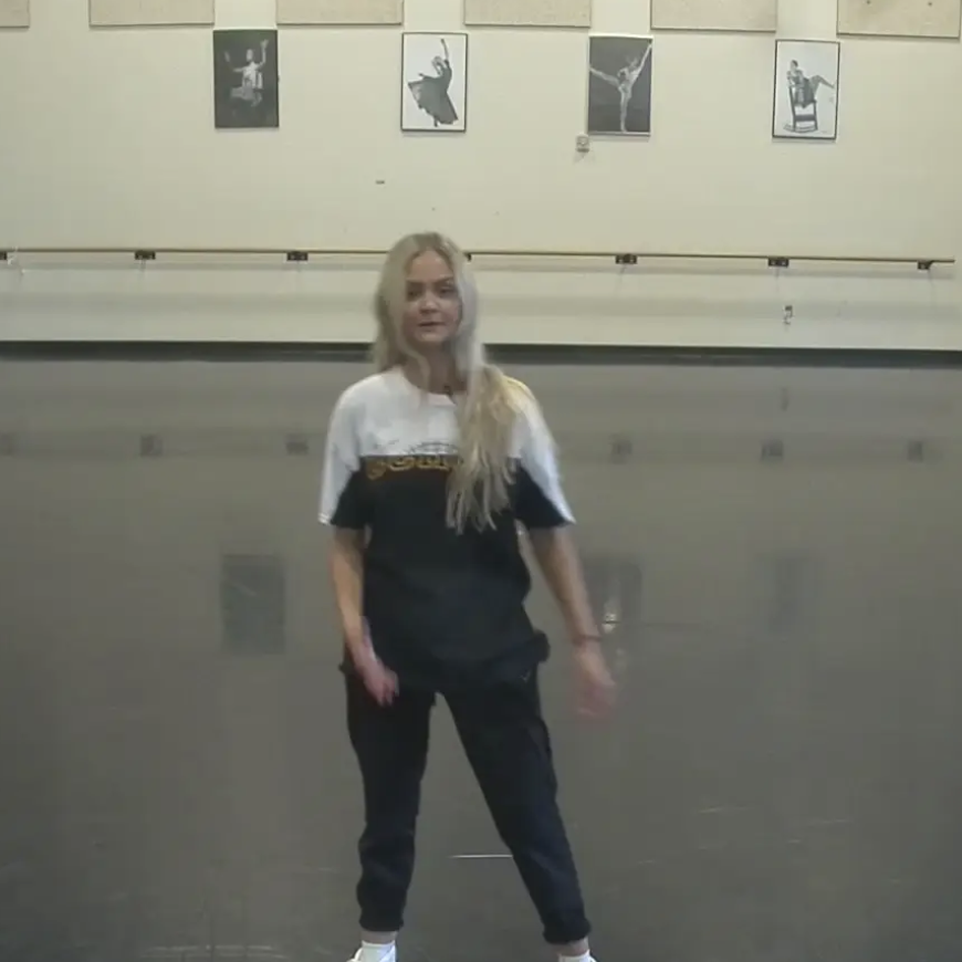 Screenshot of Martina teaching HIp Hop